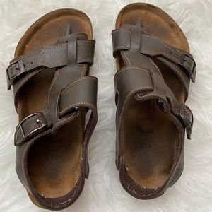 Birkis by Birkenstock Sandals Milano Ankle Strap Black Leather Casual